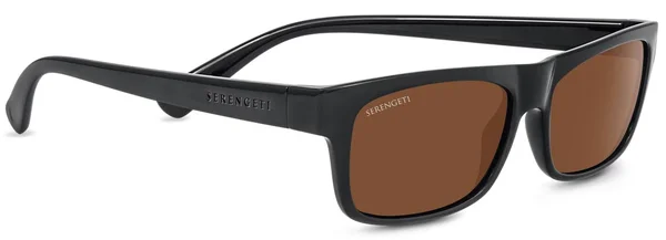 Serengeti Rapallo Sunglasses Shiny Black/Polarized Drivers