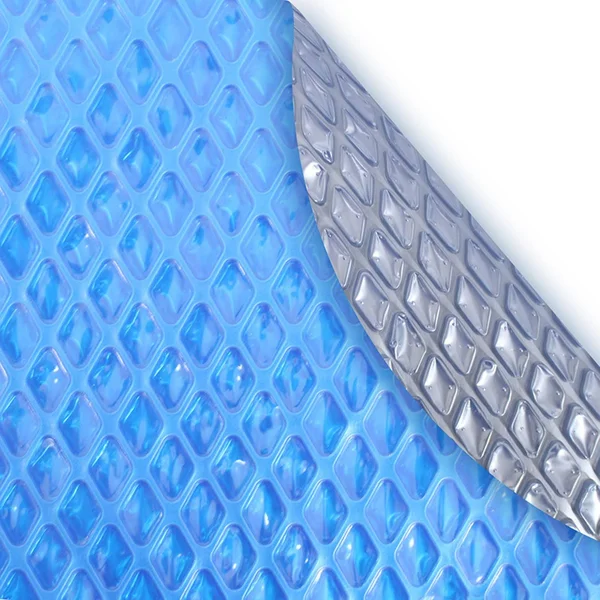 Pool Mate Deluxe 5-Year Blue/Silver Solar Blanket for Above Ground Swimming Pools - Oval - 12 Feet x 24 Feet