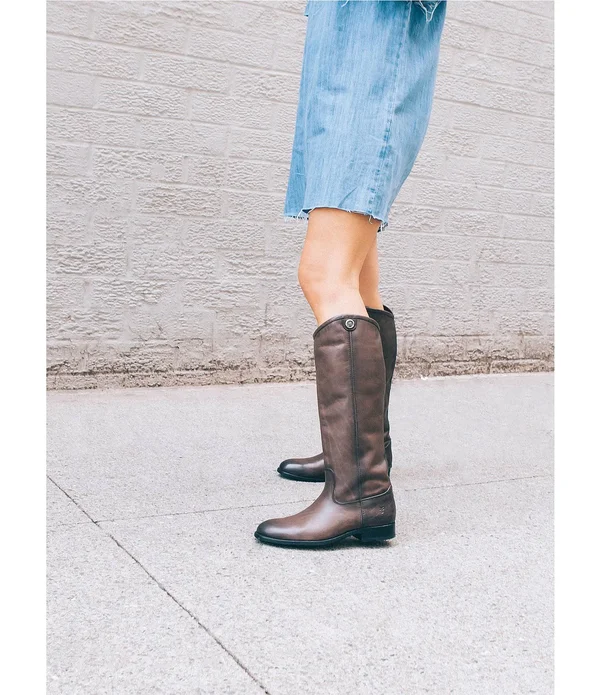 Frye Melissa Button 2 (Smoke Extended) Cowboy Boots