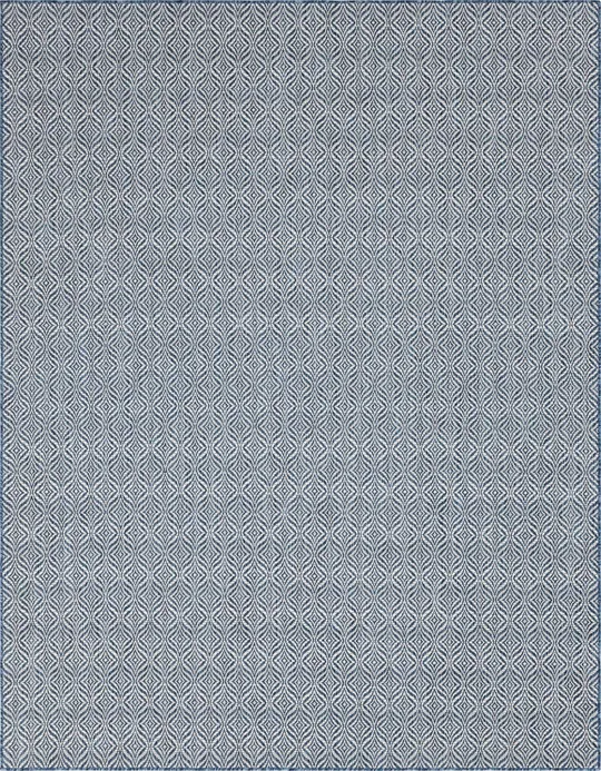 Unique Loom Deco Trellis Indoor Outdoor Rug - Blue, 9x12 ft