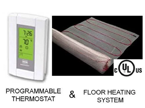 25 sqft Mat - Warming Systems 120 V Electric Tile Radiant Floor HEATING Mat with Programmable Thermostat