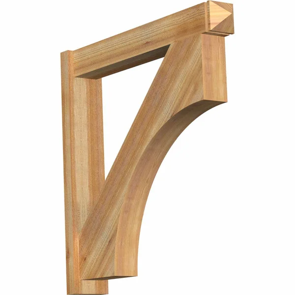 Ekena Millwork OUT06X36X36WTL03RWR 6x22W x 36x22D x 36x22H Westlake Rough Sawn Arts and Crafts Outlooker - Western Red Cedar