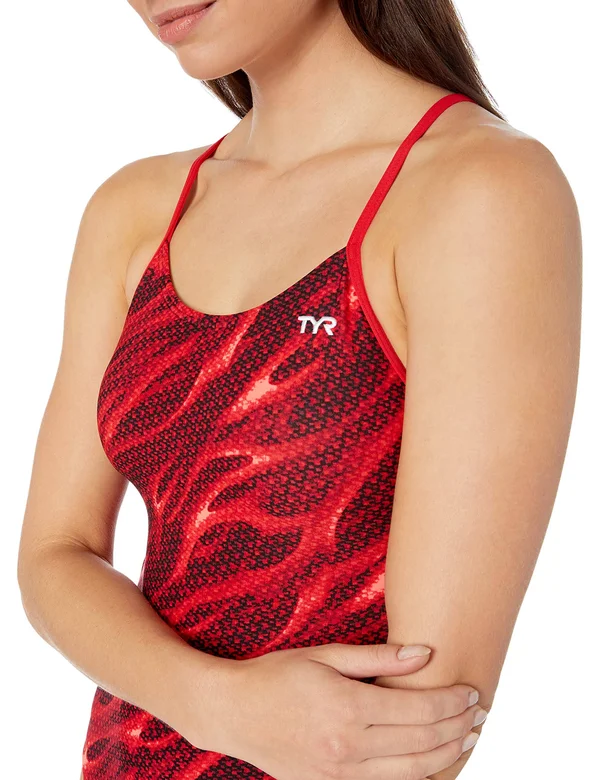 TYR Crea7a Women's Reaper Cutoutfit Swimsuit - Red - 30