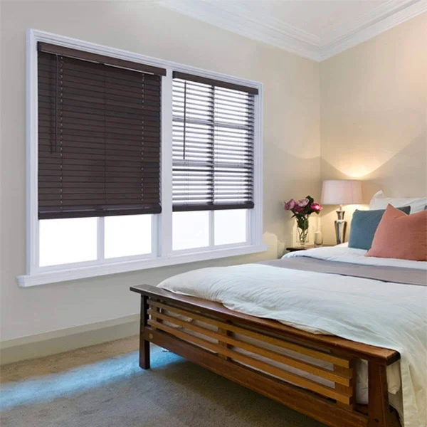 2in. Cordless Distressed Faux Wood Blinds Distressed Brown