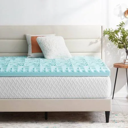 Rest Haven Zoned Gel Memory Foam Mattress Topper, 3 inch, King