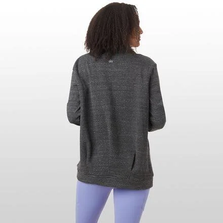 Alo Yoga Women's Clarity Long Sleeve Anthracite Heather L