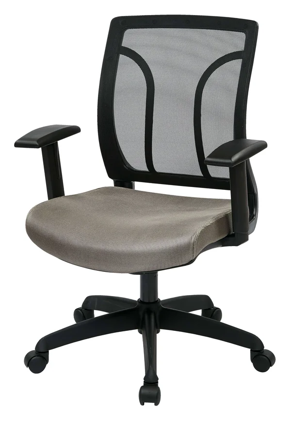 Office Star Screen Back Chair with Mesh - Grey