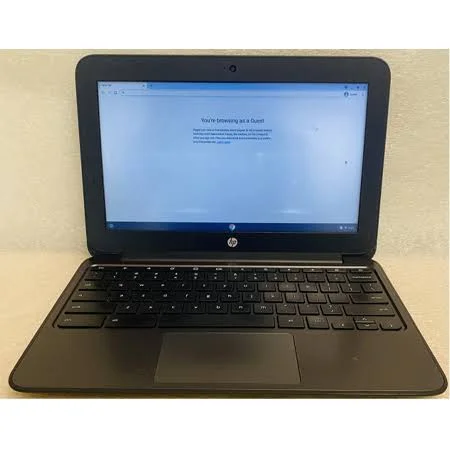 HP Chromebook 11 G4 11.6 inch Laptop (Intel N2840 Dual-Core - 4 GB Ram, 16GB Flash Ssd, Chrome OS), Black, Used Acceptable