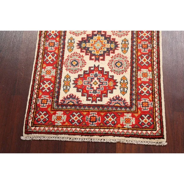 Geometric Kazak Oriental Area Rug 2x3