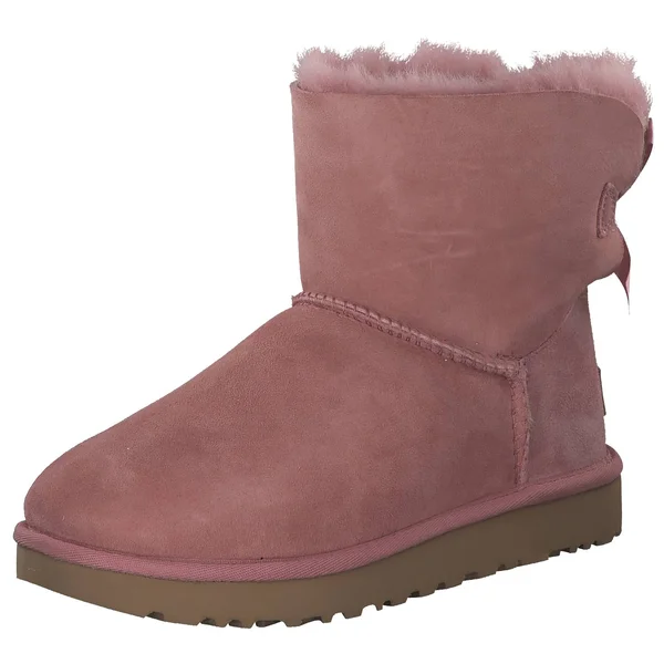 Ugg Women's Mini Bailey Bow II Sheepskin Boots - Pink Dawn - UK 5