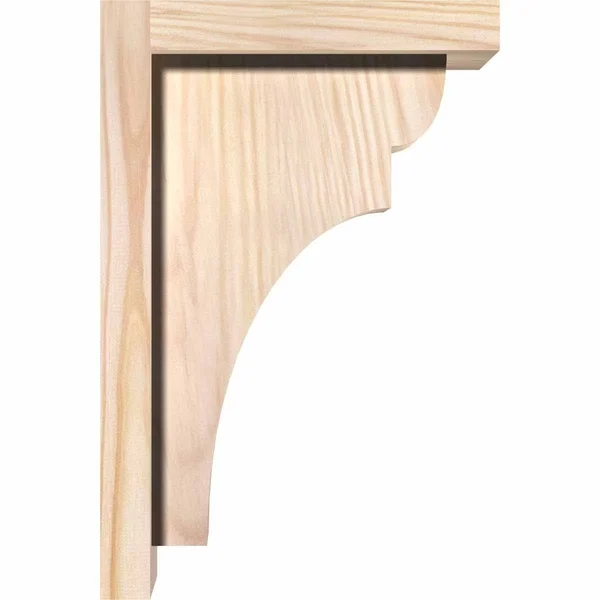 7 1/2x22W x 10x22D x 14x22H Yorktown Smooth Corbel w/Backplate - Douglas Fir