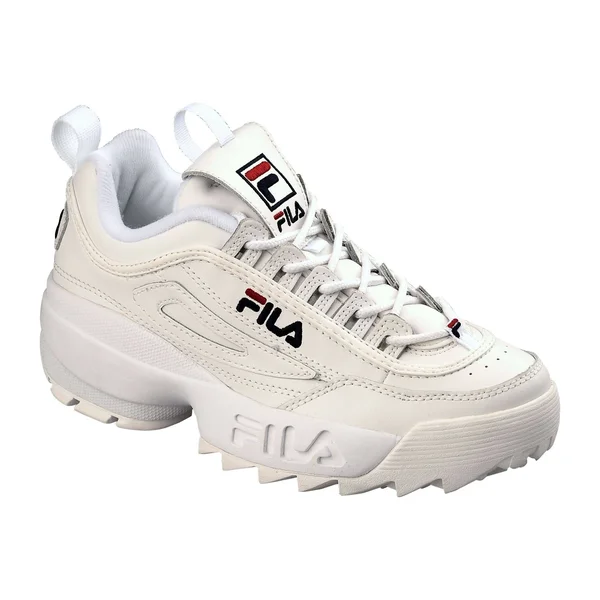 Men's White Disruptor II Shoes - Size 10, Fila