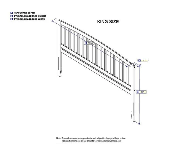 Atlantic Furniture AR288854 Richmond Headboard King