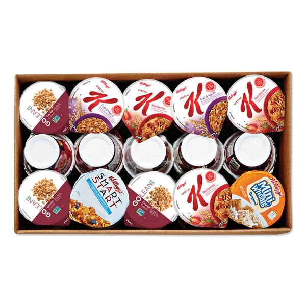 Kellogg's Breakfast Cereal - Single Serve - Classic Wellness Assortment, 2.2 oz Cup, 60/Carton