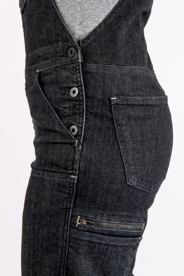 Dovetail Workwear Freshley Overall Black Denim