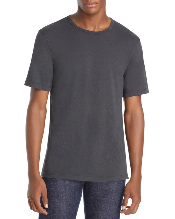 Vince Men's Garment Dyed Crewneck Tee - Blue - Size Medium - Washed River Blue