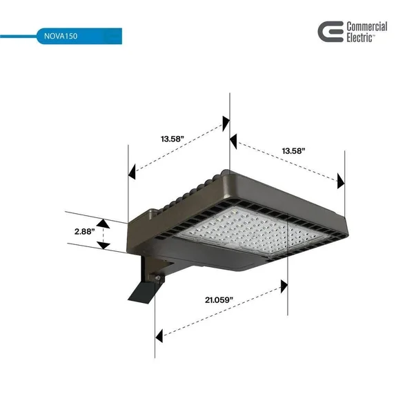 Commercial Electric 1200-Watt Equivalent - 18000 Lumens, Integrated LED Area Light and Flood Light, Dusk to Dawn Outdoor Light (2