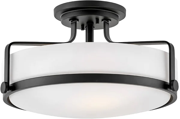 Hinkley - 3643BK - Three Light Semi-Flush Mount - Harper - Black