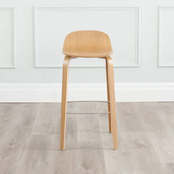 MOS Elsa Modern Wooden Counter Stool - White - Counter Height
