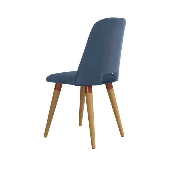 Manhattan Comfort Selina Blue Velvet Accent Chair