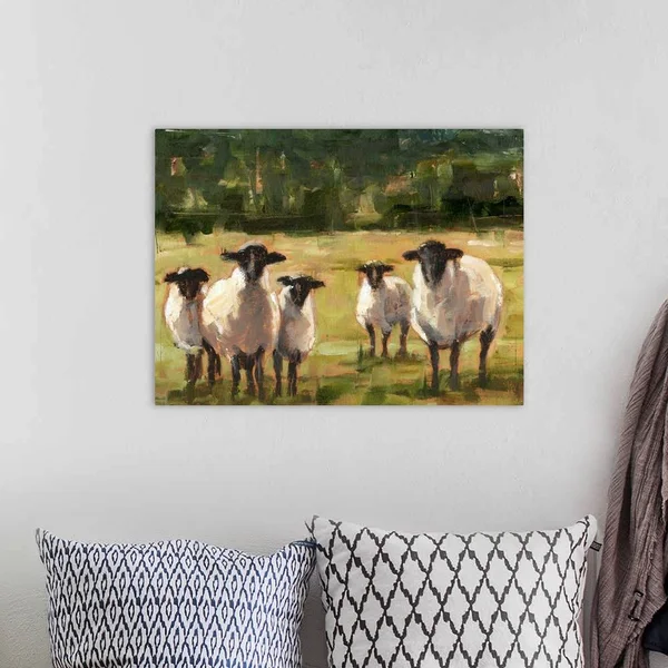 Sheep Family I, Canvas Wall Art, 24x18, Great Big Canvas