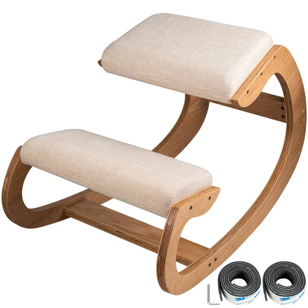 Vevor Ergonomic Kneeling Chair Stool Office Seat Wooden Comfortable Posture Correcting