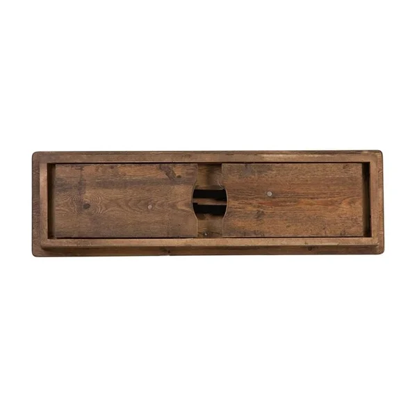 Offex 40'' x 12'' Antique Rustic Solid Pine Folding Farm Bench
