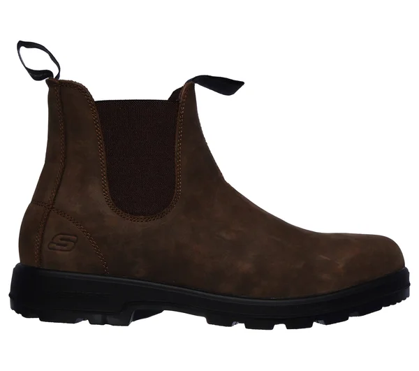 Skechers Men's Relaxed Fit Molton Gaveno Chelsea Boot, Brown