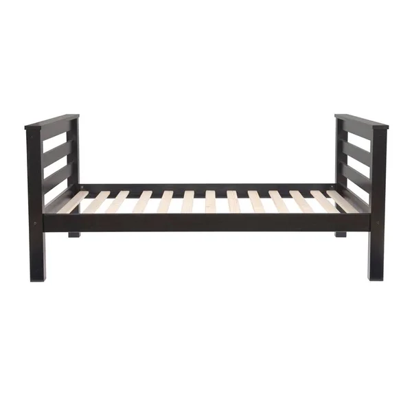 Powell Levi Twin Full Bunk Bed - Black, 81" x 58