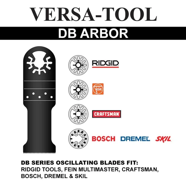 Versa Tool DB25L 80mm Triangular Carbide Rasp, 8mm Offset Mount Fits Fein Multimaster, Dremel, Bosch, Craftsman, Ridgid Oscillat