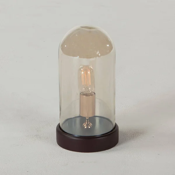 World Interiors Industrial Edison Bulb Cloche Lamp