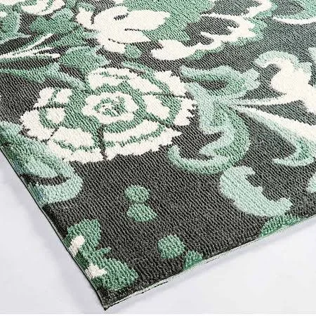 Laura Ashley Penelope Plush Knit Microfiber 4& x 6& Accent Rug - Duck Egg Blue