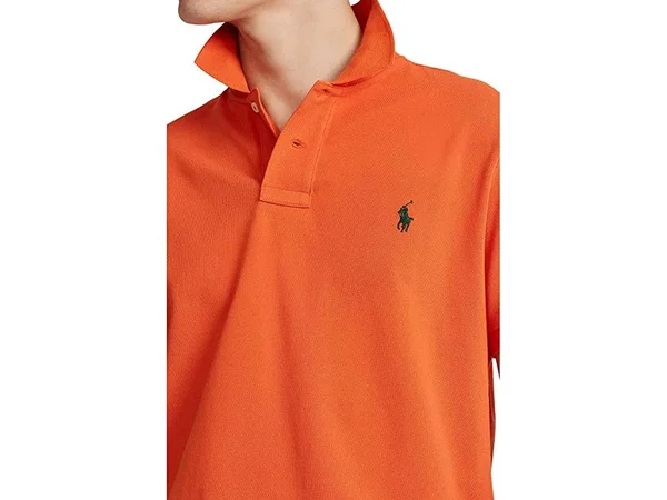 Polo Ralph Lauren Big & Tall Big Tall Basic Mesh Short Sleeve Custom Slim Fit Polo Men's Coat College Orange/C5958 : 5XB