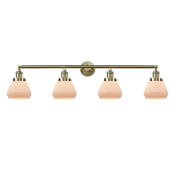 Innovations Lighting Fulton 4 Light Bath Vanity Light 215 AC S G172 (Antique Copper)