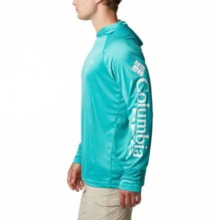 Columbia Men's Terminal Tackle Heather Hoodie, Large, Blue