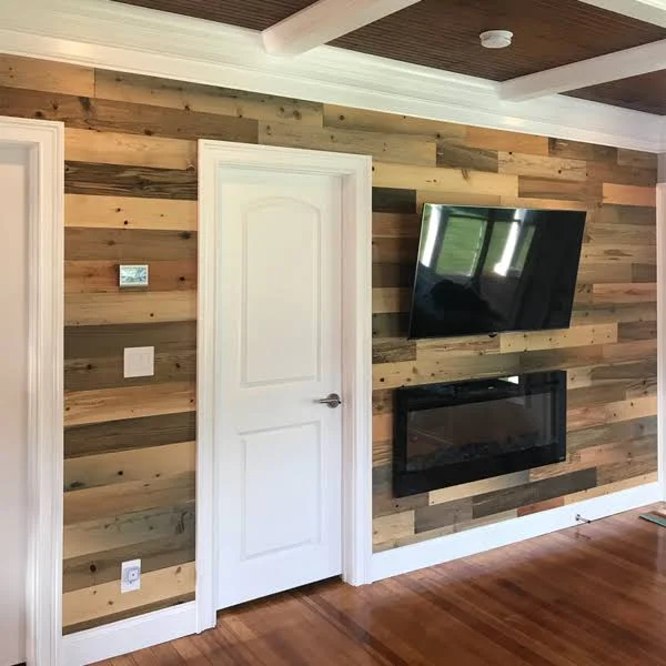 Timberchic 214 Peel and Stick Reclaimed River Wood - 4 in. Planks