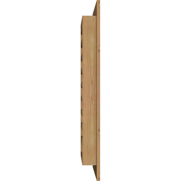 Ekena Millwork GVWVE12X2801SFUWR 12x22W x 28x22H Vertical Gable Vent (17x22W x 33x22H Frame Size): Unfinished - Functional, Smoot