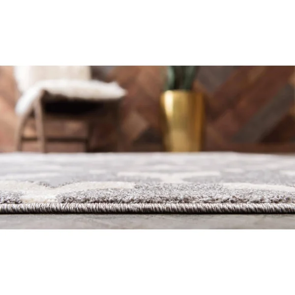 Unique Loom Philadelphia Trellis Rug, Size: 10& 0 x 10& 0 Square, Gray