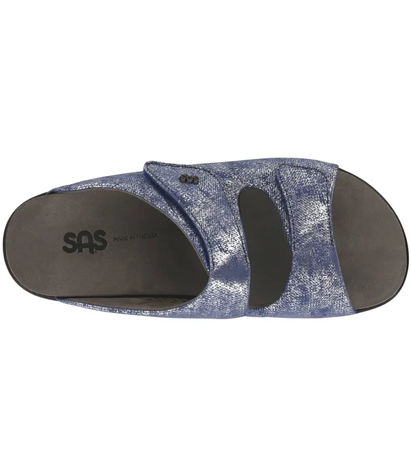 SAS Women's Cozy Silver Blue 11 Wide