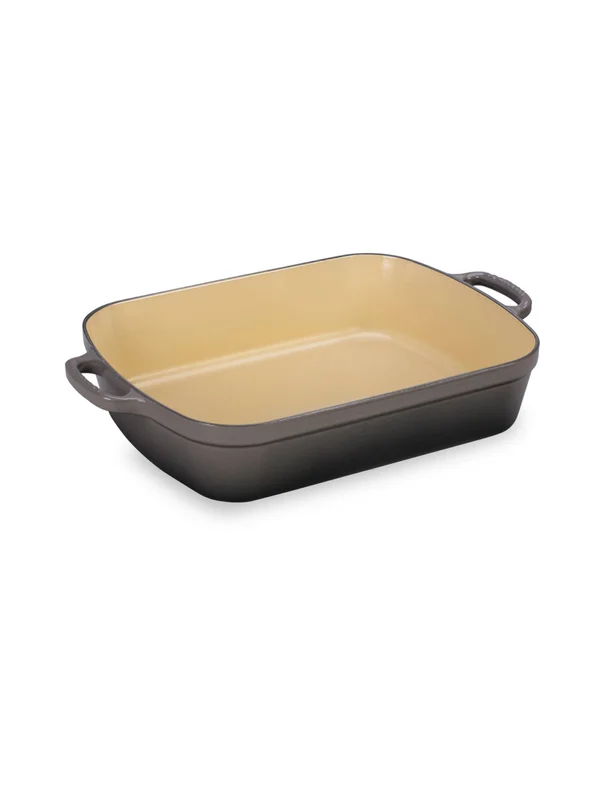 Le Creuset Signature 5.25-Quart Cast Iron Rectangular Roaster - White