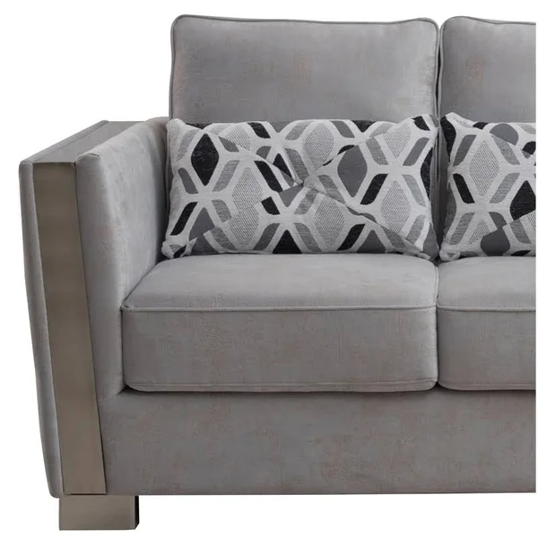 Cosmos Furniture Kingston Modern Loveseat, Gray, 3036GYKIN