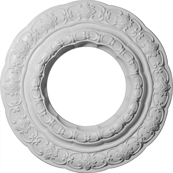 15 3/8x22OD x 7x22ID x 1x22P Lisbon Ceiling Medallion (Fits Canopies Up to 7x22), Hand-Painted Smokey Topaz