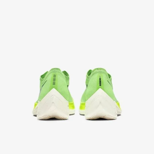 Nike Mens ZoomX Vaporfly Next% Racing Flats - Electric Green/Black/Guava Ice, Size 9.0