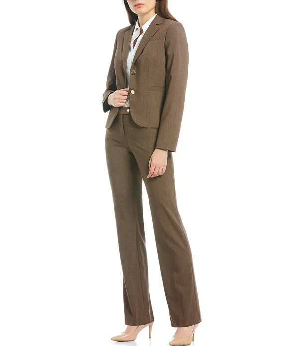 Calvin Klein Women's Luxe Basic Pants - Heather Taupe - Size 12