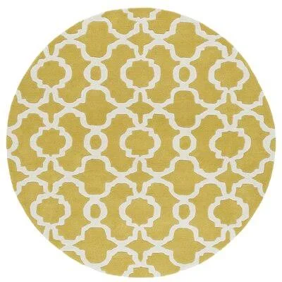 Ivy Bronx Molly Hand-Tufted Yellow, Ivory Area Rug