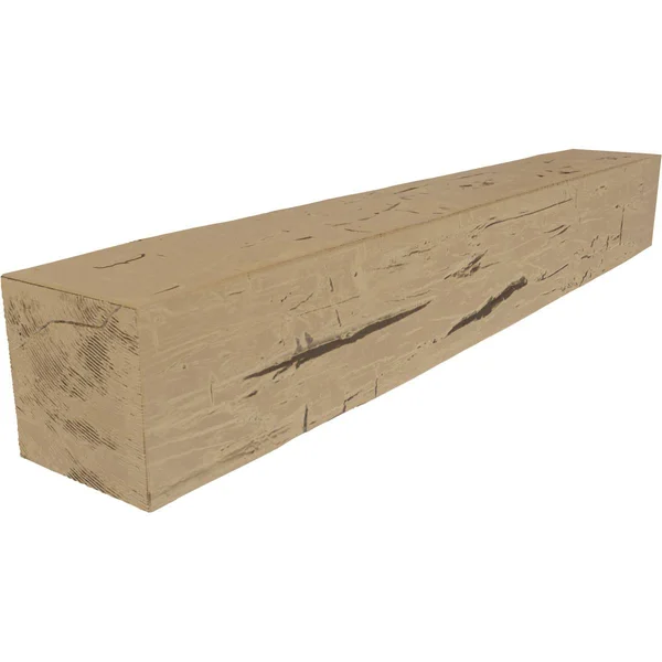 Ekena Millwork MANUHH04X08X72PP 4x22H x 8x22D x 72x22W Hand Hewn Faux Wood Fireplace Mantel - Natural Pine