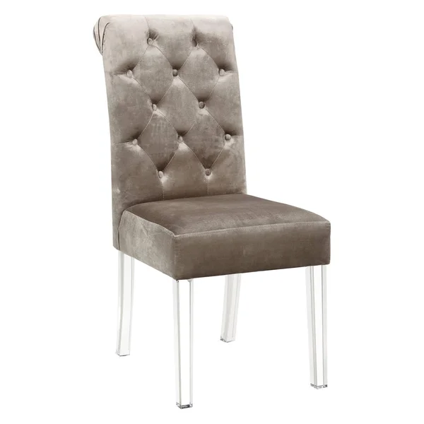 Chic Home Tate Tufted Velvet Dining Side Chair - Set of 2 Taupe