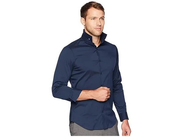 Calvin Klein Men's Modern Stretch Shirt 5669622 - XL, Total Eclipse