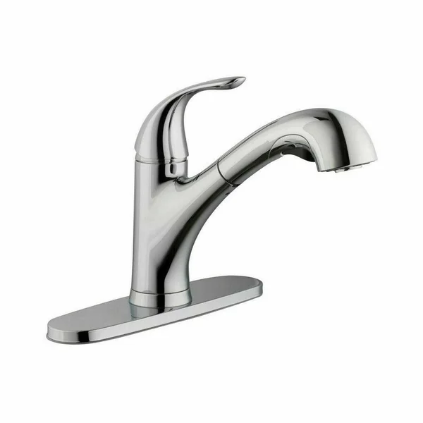 Glacier Bay Market Single Handle Pull Out Sprayer Kitchen Faucet Stainless Steel