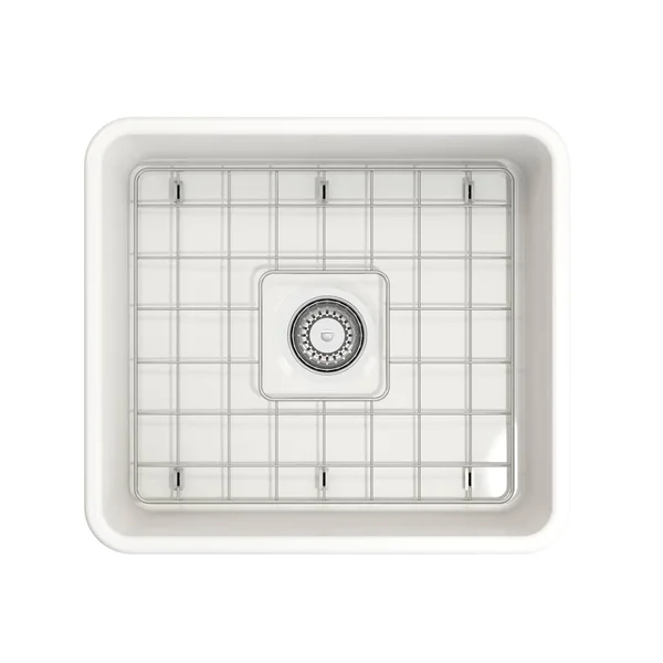 BOCCHI Classico 20x22 Farmhouse Apron Front Fireclay Single Bowl Kitchen Sink - Matte Black